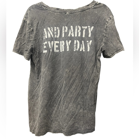 Lyric Culture Red Label I Want to Rock and Roll All Nite Black Graphic T-Shirt M - Picture 2 of 6